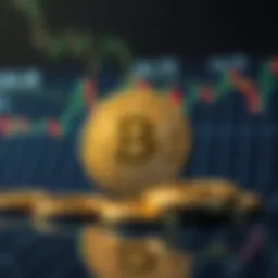 A graphic representation of cryptocurrency market fluctuations