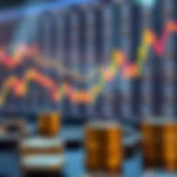 Graphical representation of cryptocurrency market volatility
