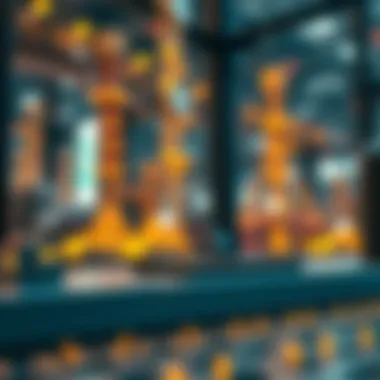 Blockchain Technology in Various Industries Illustration of blockchain technology and its applications