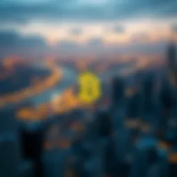 Visual representation of blockchain technology