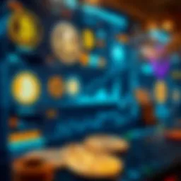 Diverse cryptocurrencies displayed on a digital screen