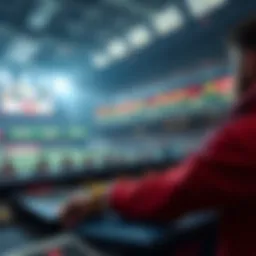 Conceptual illustration of cryptocurrency betting