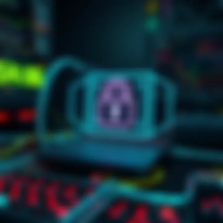 Visual representation of cybersecurity threats