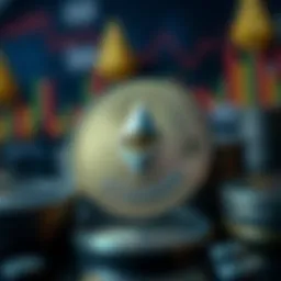 Conceptual representation of Ethereum in the cryptocurrency market