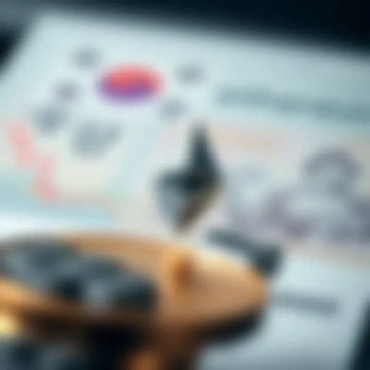 Graph showcasing Ethereum price trends against Korean Won