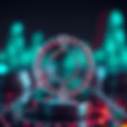 IOTA cryptocurrency abstract representation