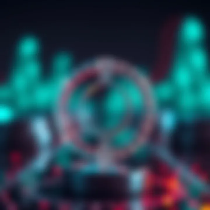 IOTA cryptocurrency abstract representation