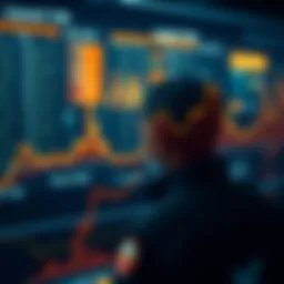 Visual representation of a liquidation heatmap