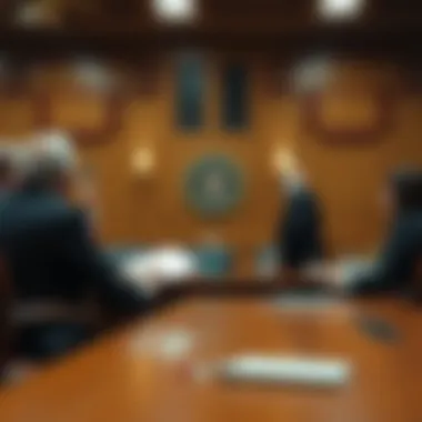 Inside the Courtroom: Ripple vs SEC Courtroom scene with lawyers debating