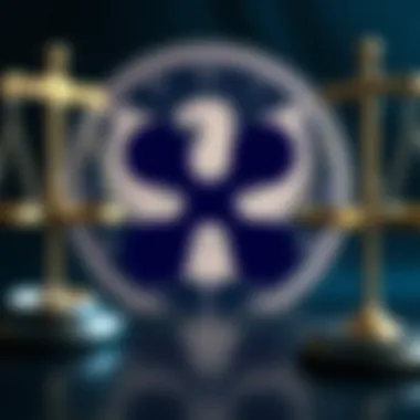 Ripple SEC Appeal Overview Ripple logo with legal scales in the background