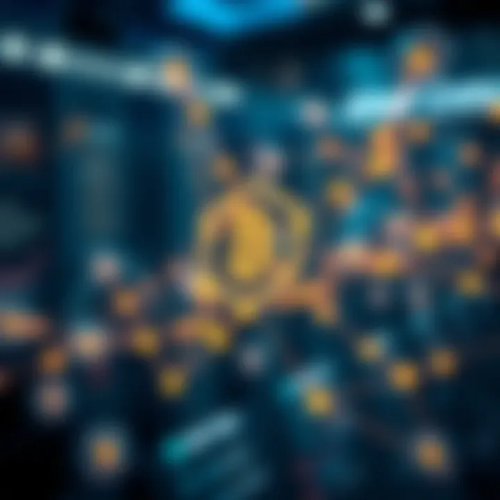 Diagram of smart contracts interacting with blockchain networks