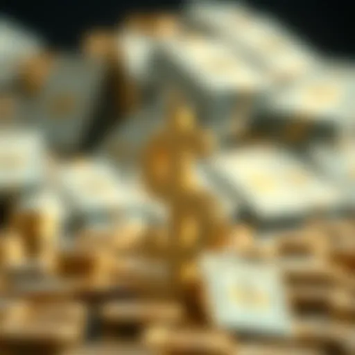 Representation of wealth symbolizing one hundred million dollars